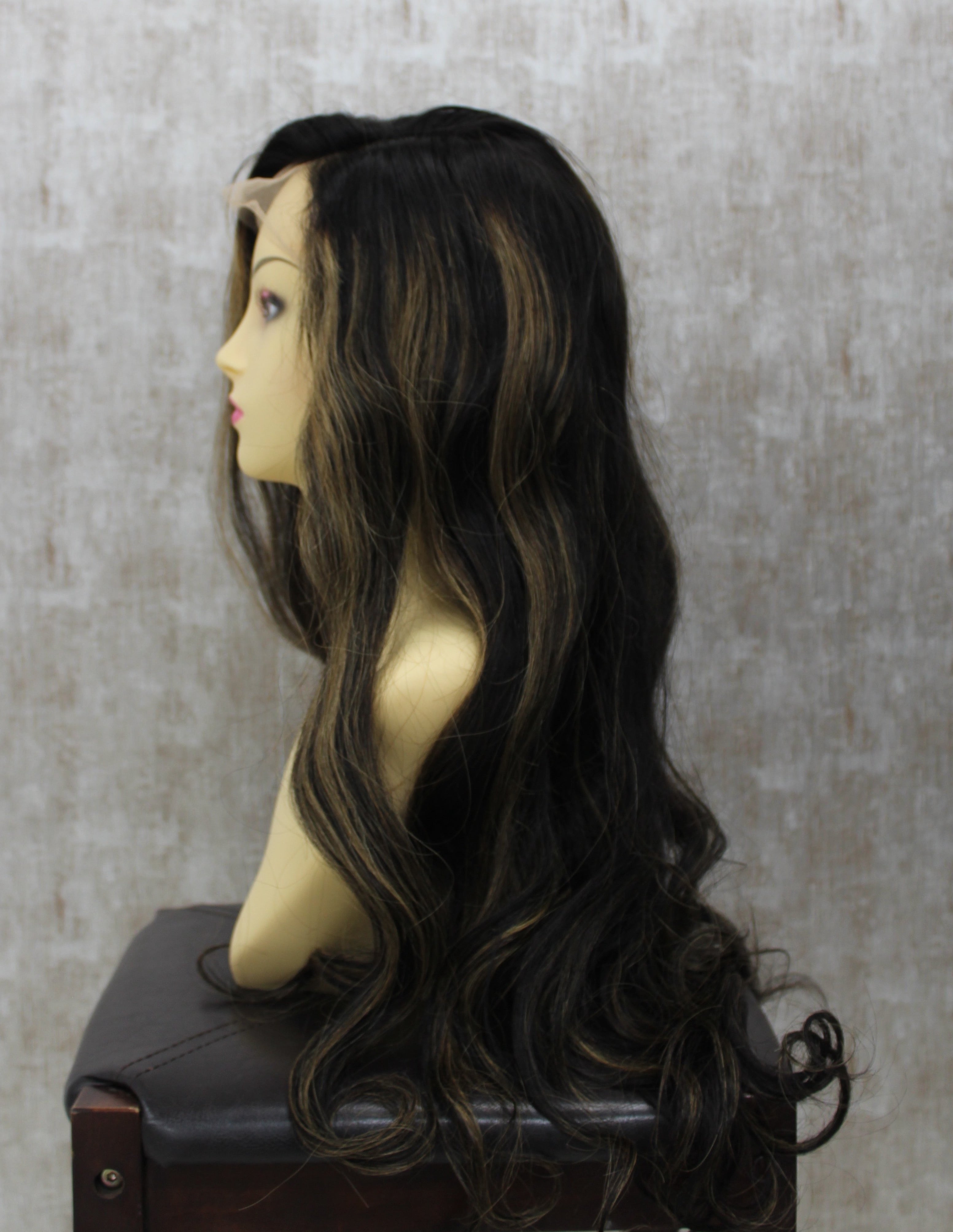 TIA- PRE DYED, PRE PLUCKED 100% HUMAN HAIR WIG