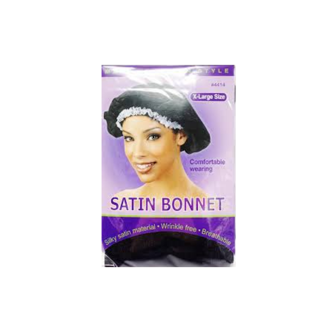 ANNIE MS REMI SATIN BONNET BLACK