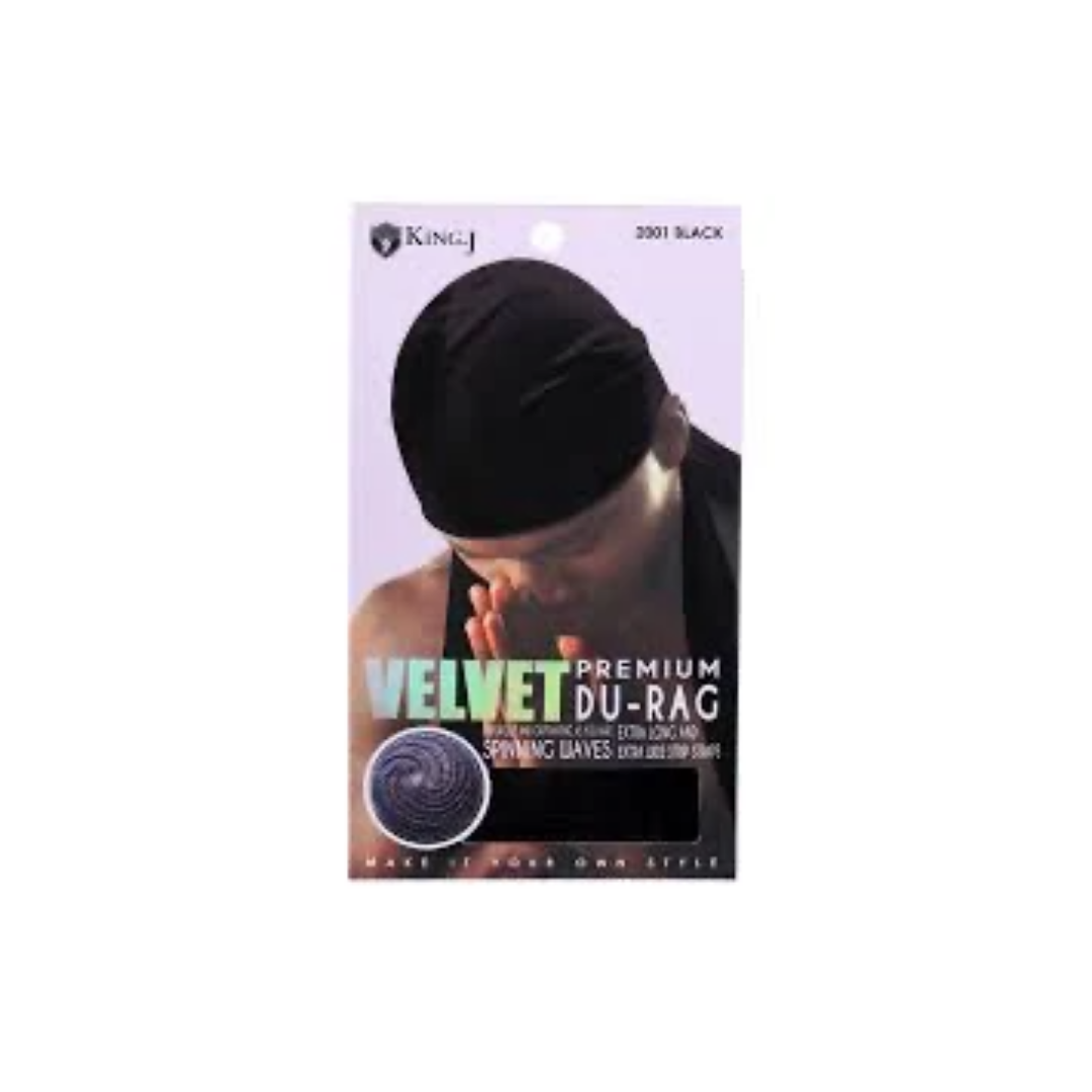 M&M HEADGEAR DU-RAG VELVET MENS BLACK – Beauty Source by Yanti