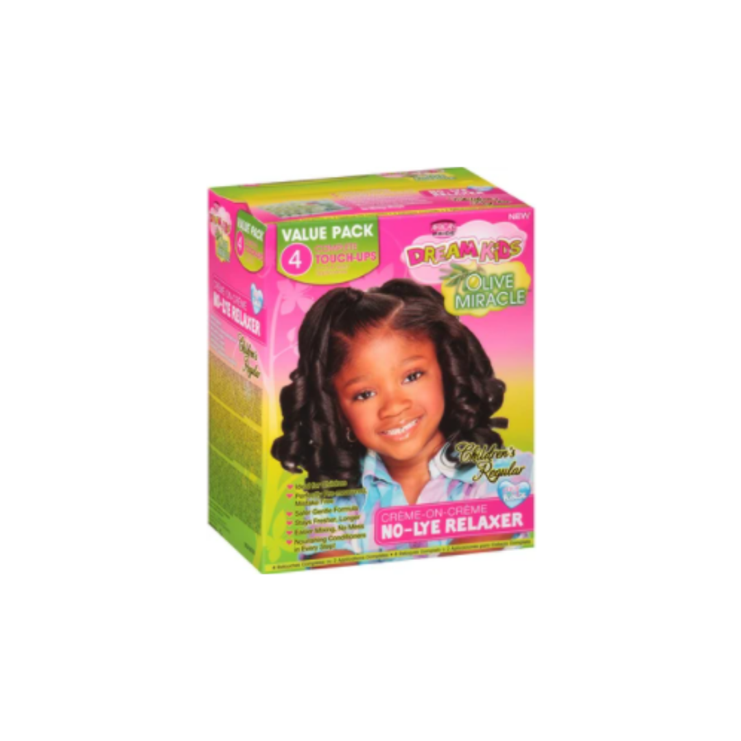 AFRICAN PRIDE DREAM KIDS OLIVE RELAXER COARSE 4-TOUCH-UP KIT